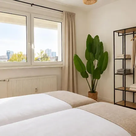 Apartment 3-raum Für Geschäftsreisen Mit Einzelbetten, Küche, Wama, Balkon, Wlan, Self Check-in